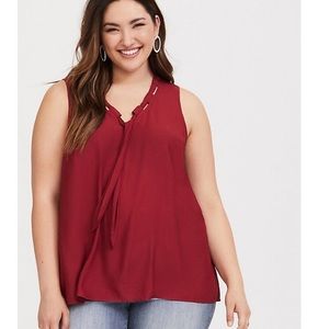 Torrid Red bow tank top